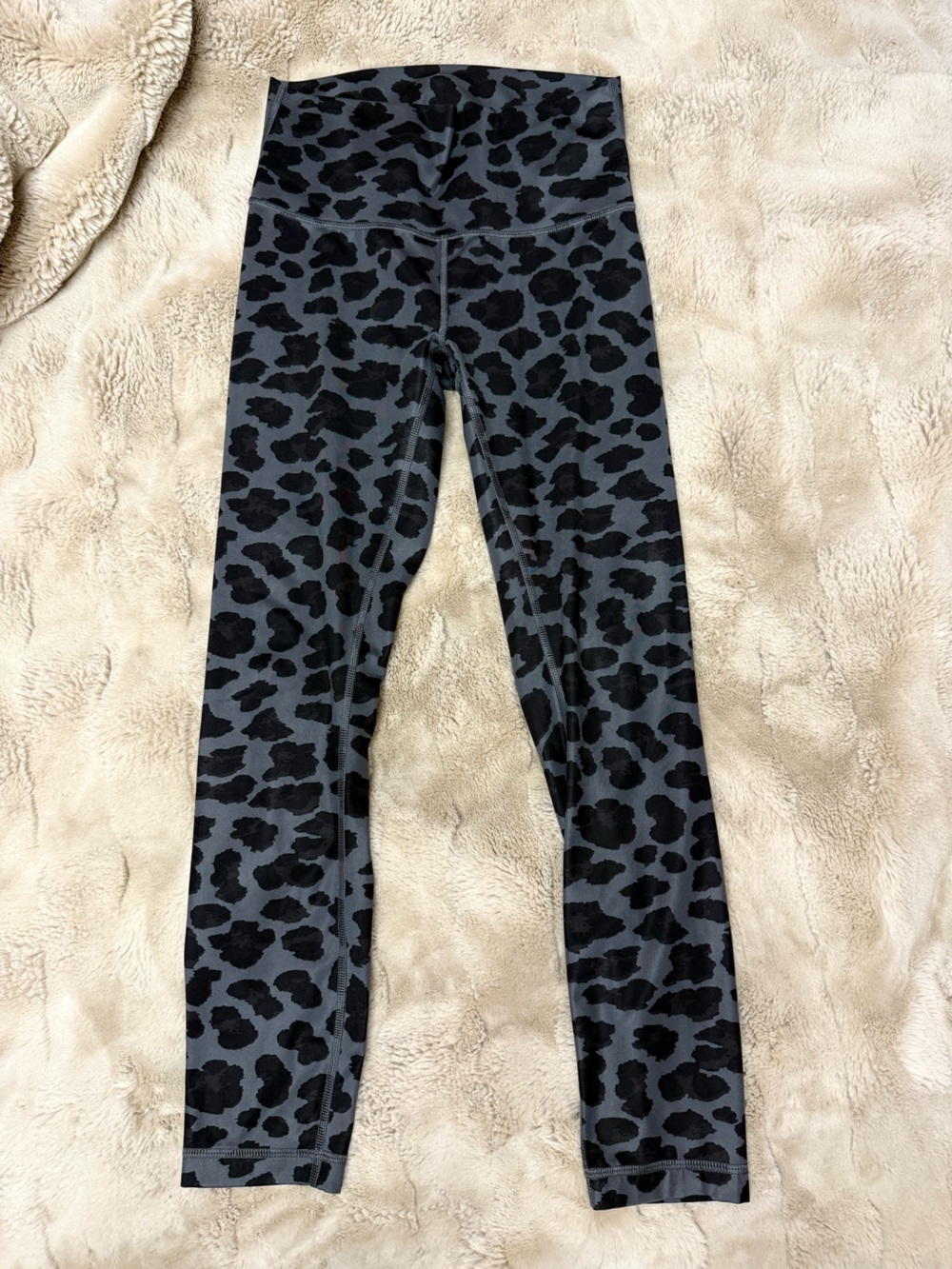 lululemon athletica Gray and Black Leopard Print Leggings